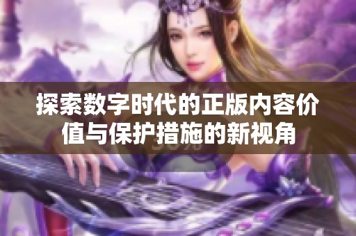 探索数字时代的正版内容价值与保护措施的新视角