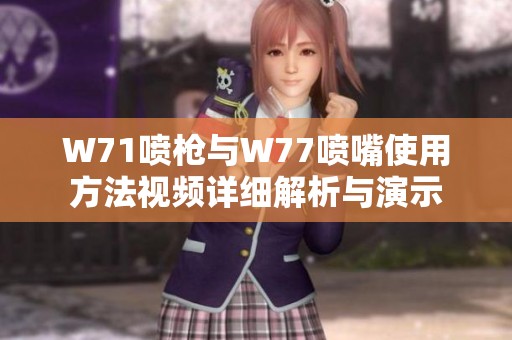 W71喷枪与W77喷嘴使用方法视频详细解析与演示