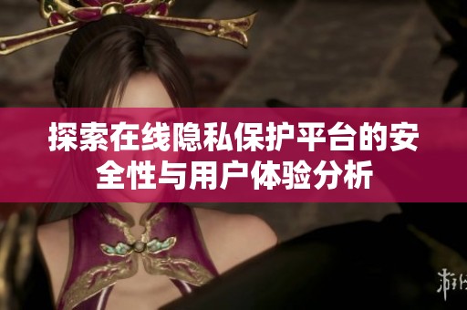 探索在线隐私保护平台的安全性与用户体验分析