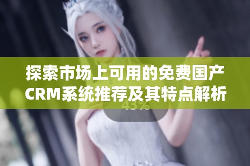 探索市场上可用的免费国产CRM系统推荐及其特点解析