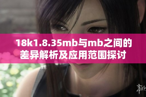 18k1.8.35mb与mb之间的差异解析及应用范围探讨