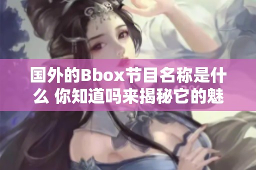 国外的Bbox节目名称是什么 你知道吗来揭秘它的魅力与特色