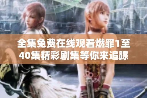 全集免费在线观看燃罪1至40集精彩剧集等你来追踪