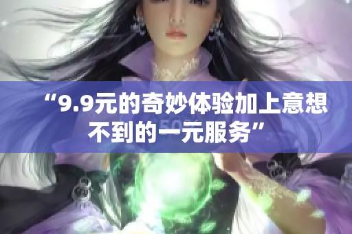 “9.9元的奇妙体验加上意想不到的一元服务”