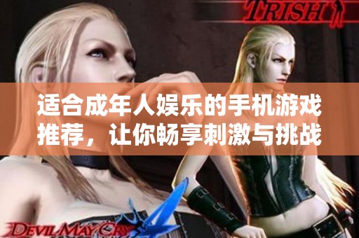 适合成年人娱乐的手机游戏推荐，让你畅享刺激与挑战的乐趣