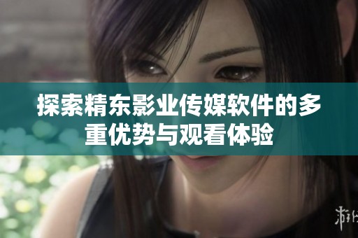 探索精东影业传媒软件的多重优势与观看体验