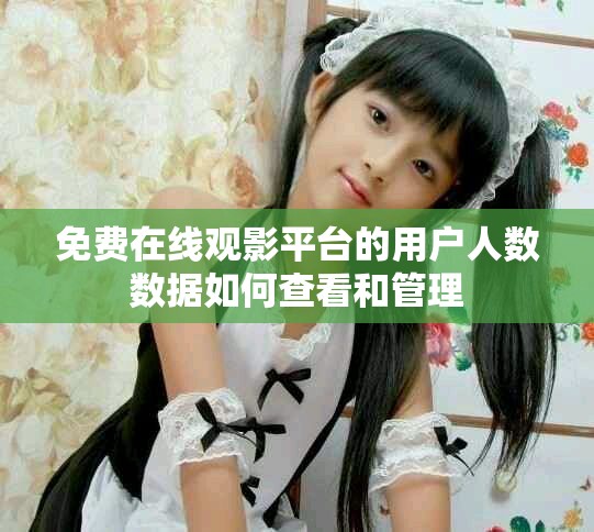 免费在线观影平台的用户人数数据如何查看和管理