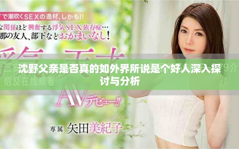 沈野父亲是否真的如外界所说是个好人深入探讨与分析