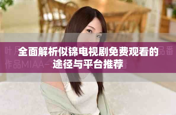 全面解析似锦电视剧免费观看的途径与平台推荐