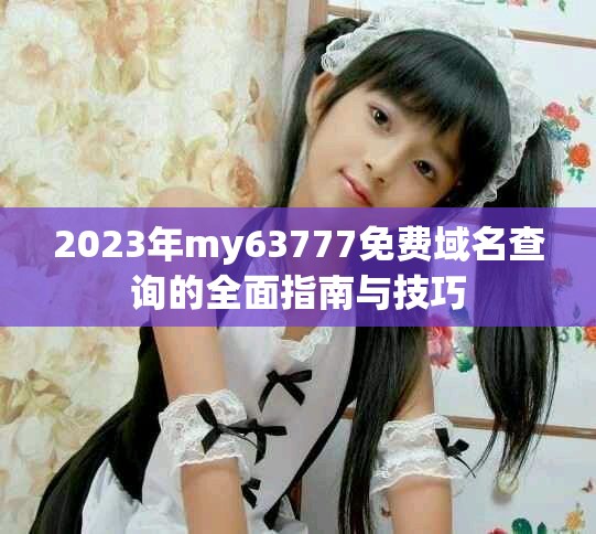 2023年my63777免费域名查询的全面指南与技巧