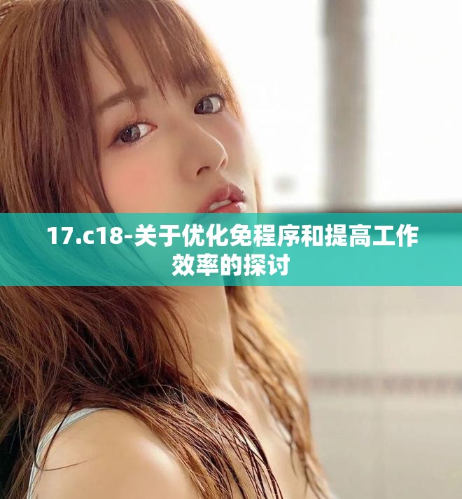 17.c18-关于优化免程序和提高工作效率的探讨