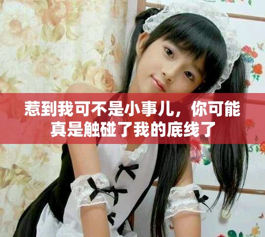 惹到我可不是小事儿，你可能真是触碰了我的底线了