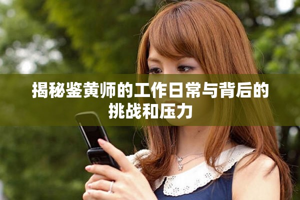 揭秘鉴黄师的工作日常与背后的挑战和压力