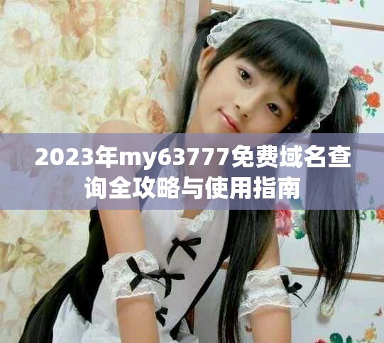 2023年my63777免费域名查询全攻略与使用指南