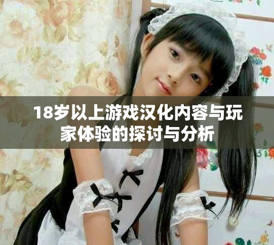 18岁以上游戏汉化内容与玩家体验的探讨与分析