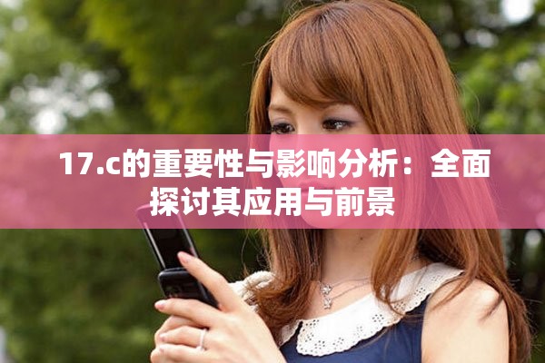 17.c的重要性与影响分析：全面探讨其应用与前景