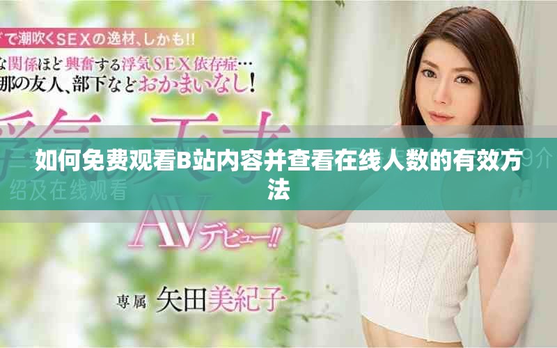如何免费观看B站内容并查看在线人数的有效方法