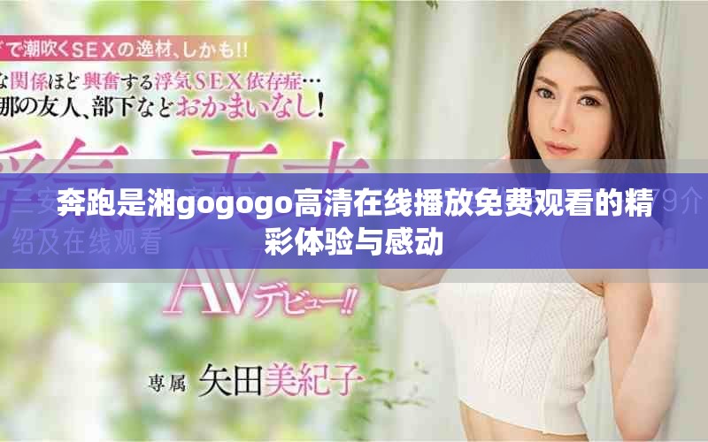 奔跑是湘gogogo高清在线播放免费观看的精彩体验与感动