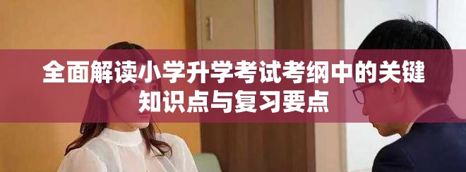 全面解读小学升学考试考纲中的关键知识点与复习要点